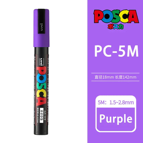 39 Colors Uni Posca PC-5M Paint Marker,1.8-2.5mm Medium Point Acrylic Painting Markers Pens Drawing Graffitti POP Advertising