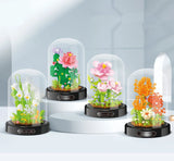 Diy Micro Flower Building Blocks Mini Bricks Particles Eternal Life Flowers Home Decoration Assembling Puzzle Toy Children Gift