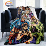 Anime JoJo's Bizarre Adventure Stone Ocean flannel Blanket Throw blanket Warm Sofa bed  children and girls Gift s