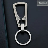 High-End Titanium Keychain Luxury Men Car Key Chain Key Ring Ultra Lightweight EDC Carabiner Holder The Best Gift For Men