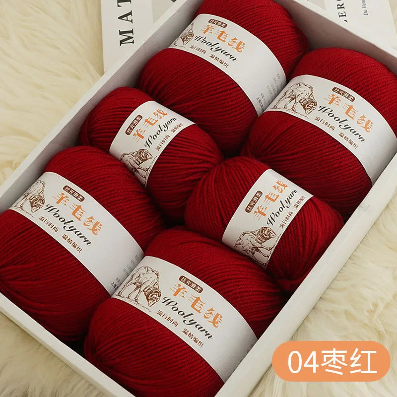 Top Quality Wool Blended Crochet Yarn Knitting Sweater Scarf Woollen Thread Thick Yarn 4ply 3pcs*100g=300grams Free shipping