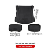 YZ Past Tesla Model 3 Y Highland Floor Mat Bagage Mat 2017 to 2024 Vier Seizoenen waterdichte 3D Vloer  Liner