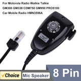 Mic Speaker 8pin Hand Microphone For Motorola Walkie Talkie GM300 GM338 CDM750 GM950 Car Mobile Two Way Radio HMN3596A Accessory