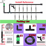 20M Auto Mist Garden Irrigation System Kit Strengthen16PE Hose Automatic Plant Watering Equipment Set for Greenhouse Lawn Patio