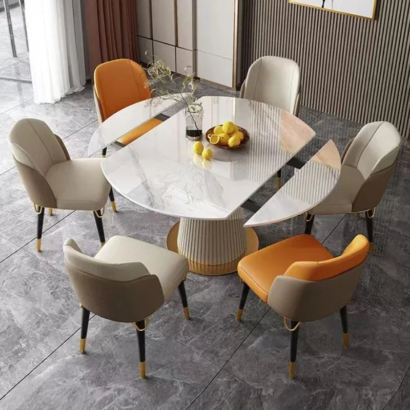 Console Dining Table Set Restaurant Mobile Round Conference Tables Chairs Kitchen Center Service Mesas De Comedor Home Furniture