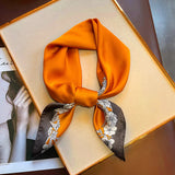 New 70cm Silk Feeling Square Scarf Women Luxury Brand Neck Tie Female Hair Shawl Wraps Headkerchief Hijab Bandana Echarpe 2022