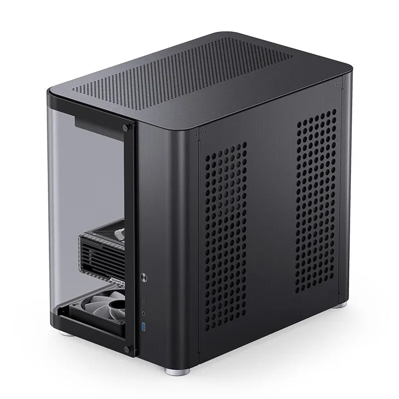 Jonsbo TK-2 ATX ITX Case Hyperbolic Side Translucent M-ATX Game Case E-sports Seaview Room Desktop Computer Chassis Black White