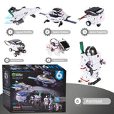 6 in 1 Science Experiment Solar Robot Toy DIY Assembling Learning Tool Education Robots Technological Gadgets Kit for Kid