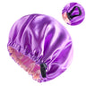 New Adjustable Double Layer Satin Bonnet Nightcap Round Haircare Shower Caps Women Elastic Band Cap Hair Styling Accessories