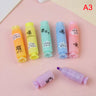 6Pcs/Lot Cute Cartoon Cat Highlighters School Office Stationery Students Drawing Supplies Kawaii Ice Cream Mini Paint Marker Pen