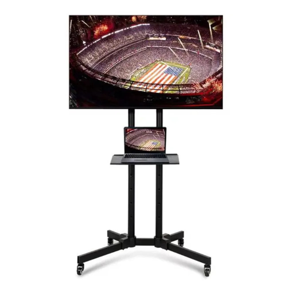 TV Stand Cart for TVs 75", Black Floating Tv Stand