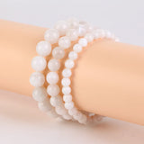 Natural Moonstones Stone Bracelet Beads Jewelry Gift For Men Magnetic Health Protection Women Elastic Thread 6 8 mm