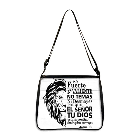 Christian Gift Bible Verse in Spanish Crossbody Bag Con Dios Todo Es Posible Messenger Bags Shoulder Bag Casual Handbag