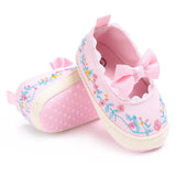 Pink Baby Shoes Princess Fashion Sneakers Infant Toddler Soft sole Anti Slip First Walkers 0-1 year old baby Christening Shoes