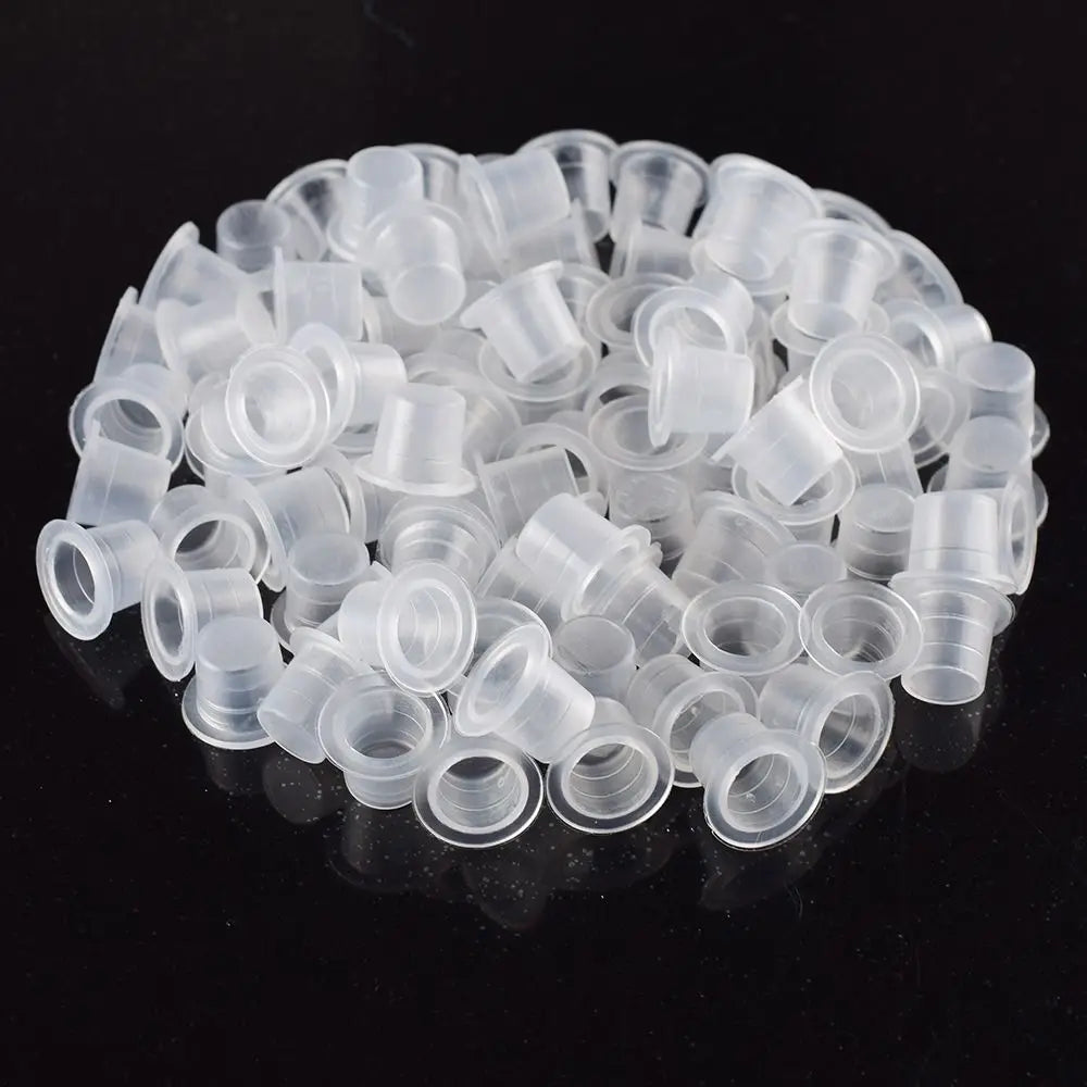 1/2PCS Plastic Tattoo Ink Cups 8mm 11mm 15mm Tattoo Ink Cups Holder Container Pigment Ink Caps Tattoo Accessories