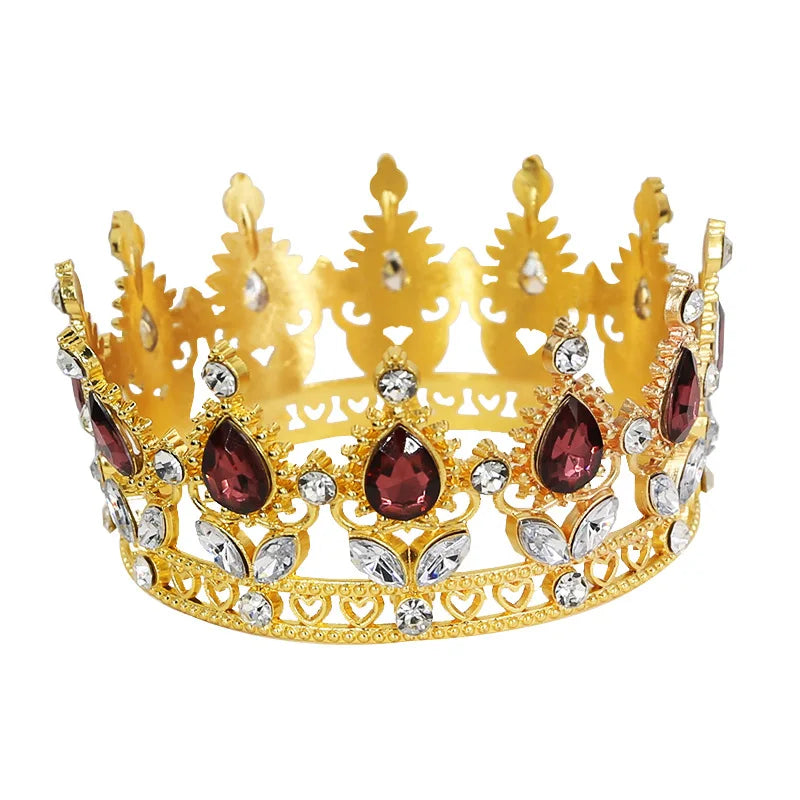 Baroque Vintage Princess Queen Bridal Crown Headwear Crystal Tiara For Women Wedding Crown Hair Dress Accessories Jewelry