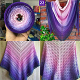 300g Cake Gradient Color Crocheted Shawl Blanket DIY Hand Knitted Cotton Blended Yarn