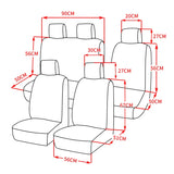 Universal Seats Covers High Quality Covers Car Interior Suitable for Two Rows of Seats (Double Front Seats and 2+1 Seats)