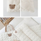 Baby Soft Comfortable Pillow Baby Bear Embroidery Shaped Pillow Comfort Sleeping Utensil Infants Cute Pillow Newborn Accessories