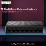 Tenda Gigabit Mini Switch Ethernet 8 Port 1000Mbps 10xFast RJ45 Hub Network SOHO Desktop Smart WIFI Switcher Plug& Play SG108M