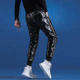 Men's Casual Darkwear Thick Pants Outwear Slim Fit Warm Duck Down Autumn Winter New Tide Chic Casual Trousers