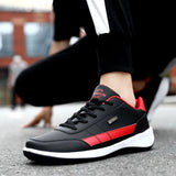 Men's Casual Sports Shoes Outdoor Light Comfortable Fashion Space Leather Upper Walking Home Travel Fitness Shoes