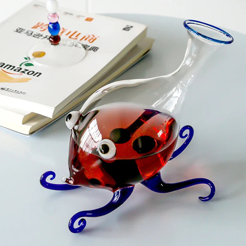 Glass Wine Decanter Handmade Creative Octopus Wine Decanter Household Wine Dispencer Pot Home Brewing Making Barware Ornaments