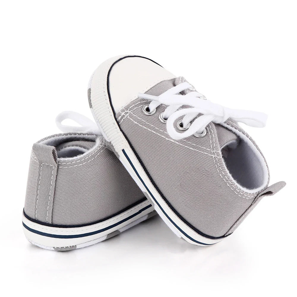 Baby Canvas Classic Sports Sneakers Newborn Baby Boys Girls Print Star First Walkers Shoes Infant Toddler Anti-slip Baby Shoes