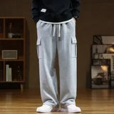 Autumn Sweatpants Men Casual Track Pant Male Multi-Pockets Drawstring Cotton Loose Straight Trousers Large Size 6XL 7XL 8XL 2023