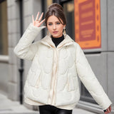 Winter Jackets For Women 2023 New Fashion Fake Two Pieces Short Parkas Korean Style Winter Women's Cold Coat Hooded