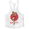 Anime Baki Hanma Stringer Tank Top for Men Cotton Y-Back Vest Tees Tops Muscular Training Undershirt Gym Workout Bodybuilding