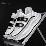 Chunky Sneakers Mens Designer Running Shoes Fashion Casual Microfiber Leather Fabric Breathable Height Increased Platform Shoes