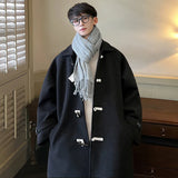 Zongke Hooded Men's Winter Long Coat Wool Coats Man Jackets Korean Autumn Clothes Male Trench Woolen Free Shipping Overcoat 2024