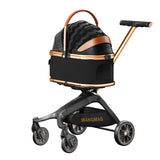 Wangmao Stroller 3 in 1 Puppy Shopping Cart Cat Bag Detachable Lightweight Strollers Folding Cart Puppy Trolley Dog Carrier 2024