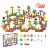 Flower Garden Building Toys Set For Kids Educational Activity for Preschool Toddler Creativity Stacking Block Games Gift