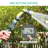 Digital Water Flow Meter Hose Water Meter for Outdoor Garden Hose, Measure Consumption and Water Flow Rate with Quick Connectors