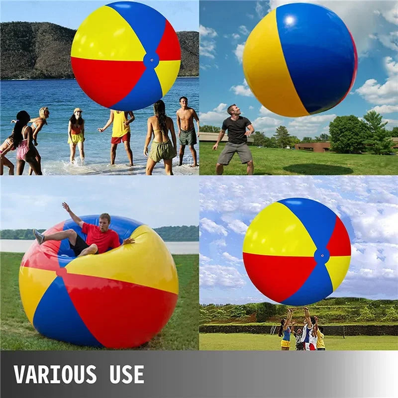 100/200cm Giant Inflatable Pool Beach Thickened Pvc Sports Ball Outdoor Water Games Party Children'S Toy Balloon