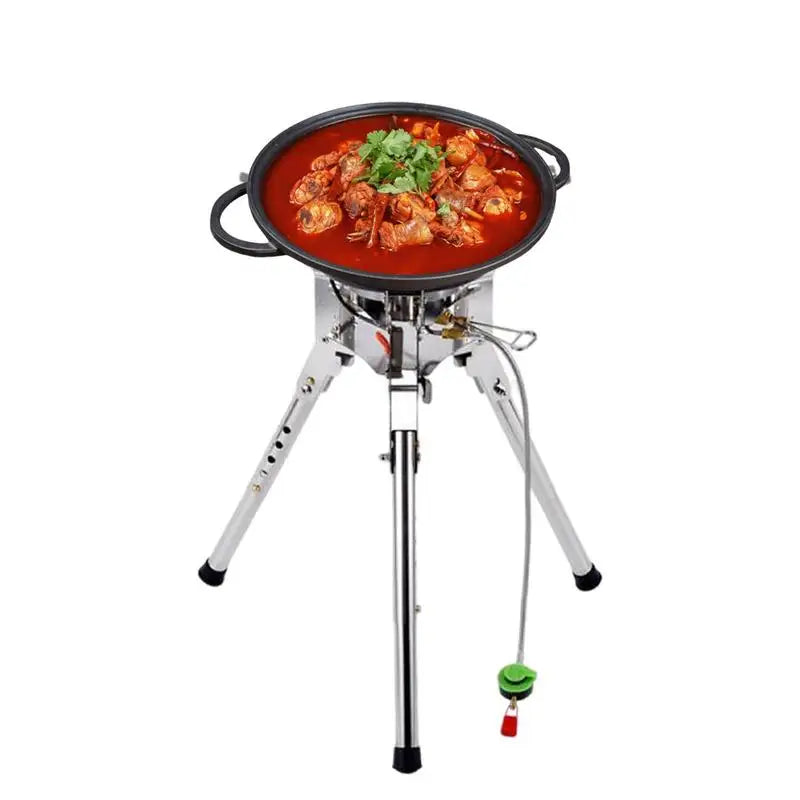 BRS-69 Camping Stove Burner Portable Foldable Dual Head Burner Stove Windproof Backpacking ButaneGas Stove Outdoor Cooking Tool