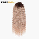 FREEDOM Synthetic Twist Crochet Curly Hair Ariel Water Wave Braid Hair Ombre Blonde Brown Green Blue Braiding Hair Extension