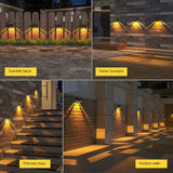 Solar wall lamp, human body sensing outdoor wall decoration lamp, door staircase step lamp