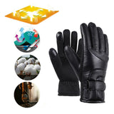 1 Pair Motorcycle Winter Heat Gloves Waterproof Windproof Touch Screen Bicycle Cycling Skiing Warm USB Power Heated Riding Glove