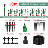 50-5M Garden 13cm Sprinkler Drip Wateing Systems Smart Timer 1/4“ Hose Automatic Irrigation Equipment for Greenhouse Bonsai Yard