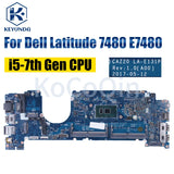 For Dell Latitude 7480 E7480 Notebook Mainboard LA-E131P 0CXWHP 04GTKN 08FCRX 0F48ND 0CY3FD I5 I7 6/7th Gen Laptop Motherboard