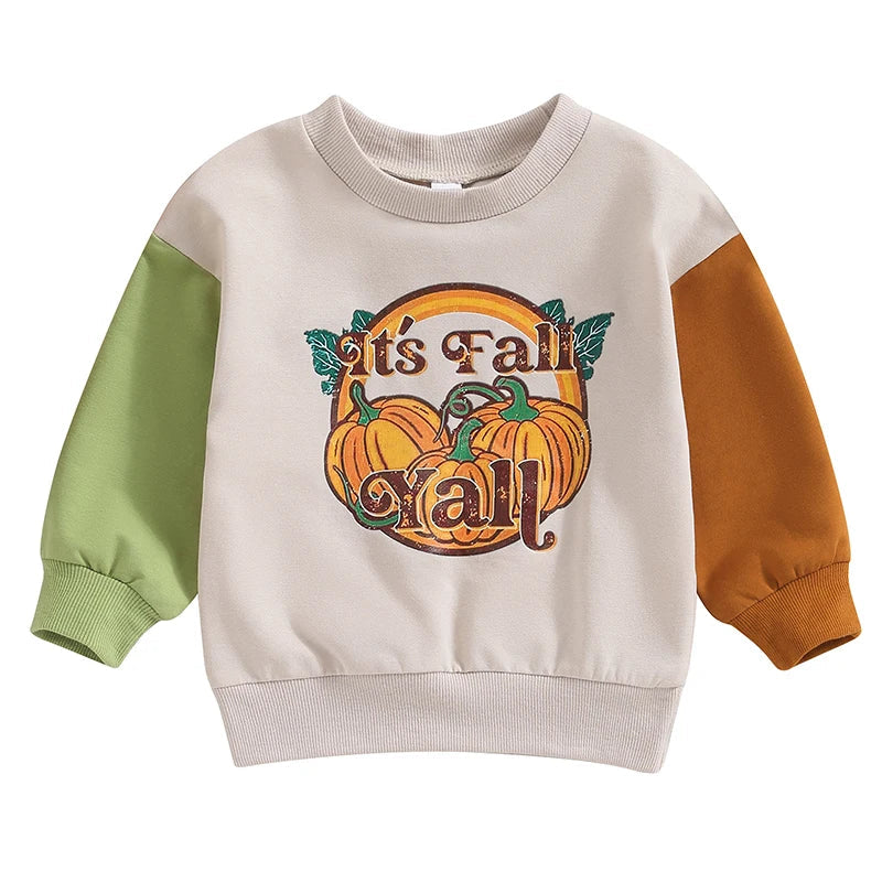 2023-07-21 Lioraitiin 6M-4T Kids Boys Sweatshirt Long Sleeve Crew Neck Pumpkin Turkey Print Hoodie Pullover Halloween Clothes