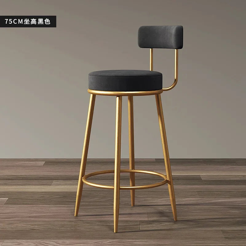 Bar Chair Simple Casual Home Cafe Stool Back High Chair Dining Chair Nail Shop Reception Room Bar Stools Bar Table for Home