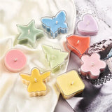 5Pcs Heart Empty Candle Cup Tea Light Cups  Candle Wax Tins Butterfly Shape Candle Holder Molds DIY Making Candle Container