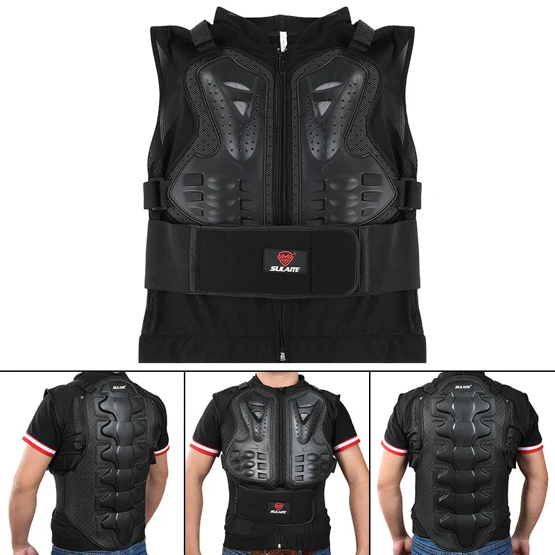 1pc Motorcycle Jacket Armor Protection Vest Motocross Racing Turtle Armour Sports Protective Gear for Chest and Back Size M-XXL