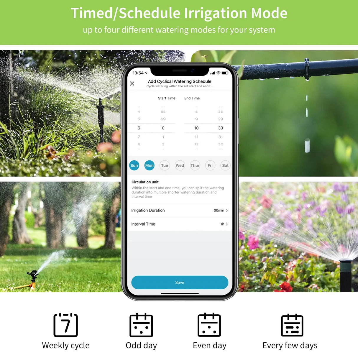 Diivoo 1/2/3 Zone Garden Watering Timer Wifi Automatic Drip Irrigation Controller Water Valve Garden Automatic Watering System