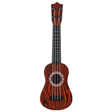 Toy Ukulele Classical Guitar Musical Instrument, Kids Play Early Educational Learning, Adjustable Atrings with Paddles 2 Colors