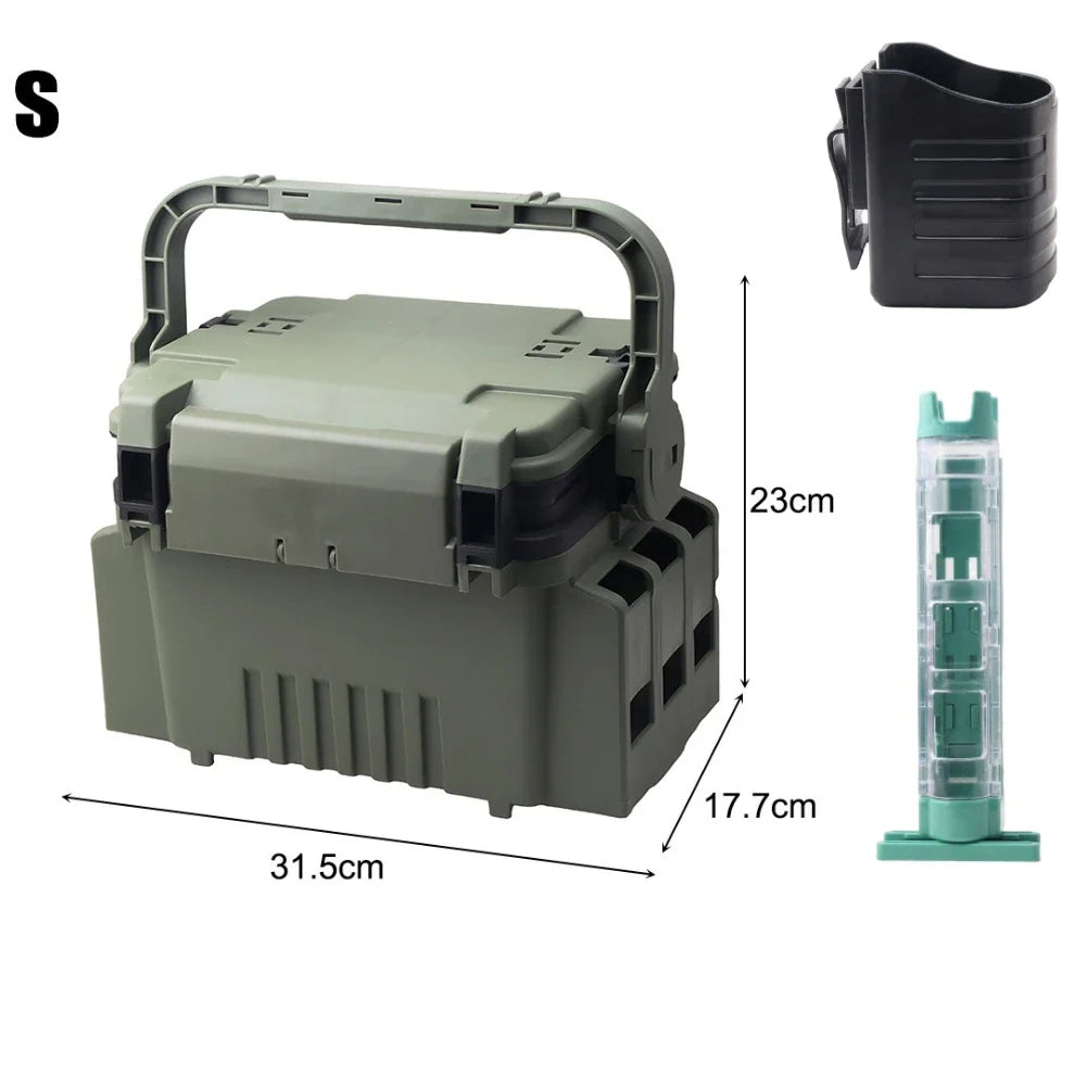 Large Capacity Fishing Tackle Box Multifunctional Fishing Lures Hook Box Anti Slip Grip for Fished Gear Fishing Lures Hook Box